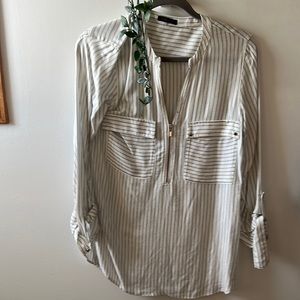 Dynamite striped zippered shirt